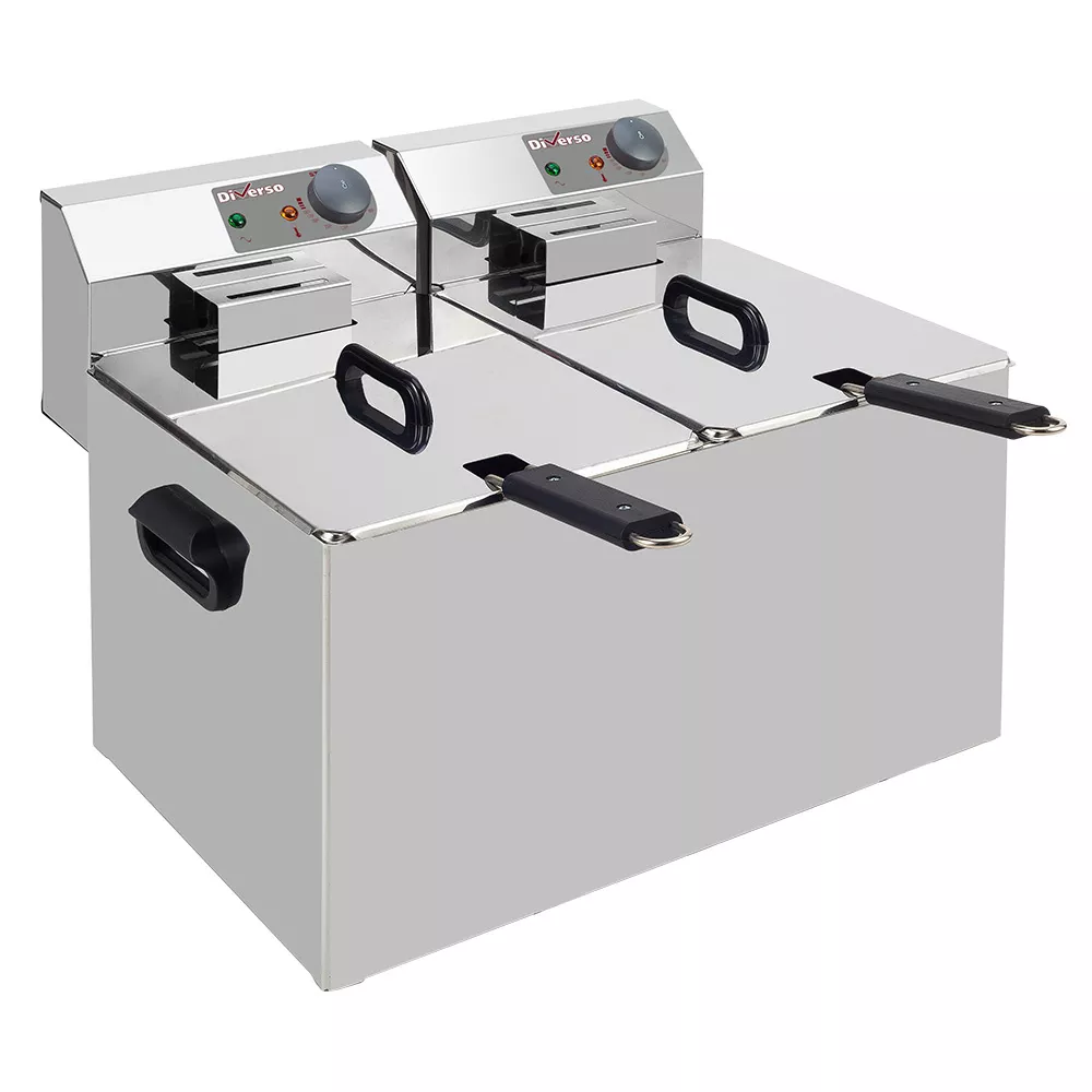 Dobbelt Elektrisk Frituregryde - 2x7 Liter – 6,4 kW – 230 V