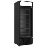 Displayfryser 496 L med Lysskilt – Sort - B670 x D718 x H2025 mm