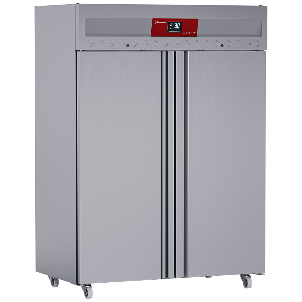 Fryseskab 1400 liter på hjul – 2 døre GN 2/1 – AISI 304 – Diamond