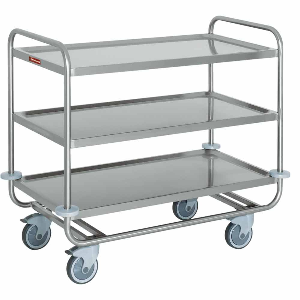 Kraftig Serveringsvogn med 3 Hylder – 150 kg pr. Hylde