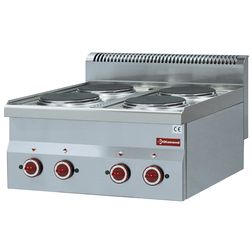Diamond El-komfur med 4 kogeplader – 600x600 mm (Topmodel)