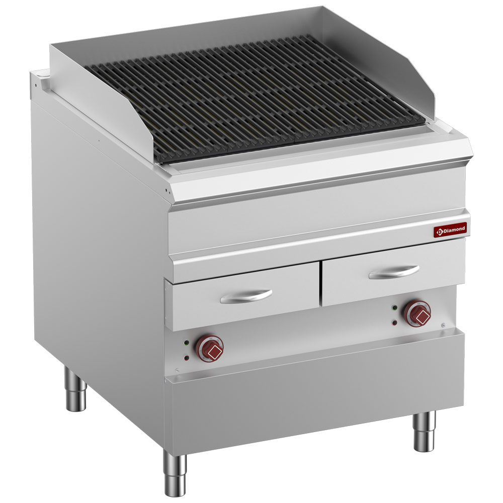 Diamond Optima 900 El-vandgrill med 2 uafhængige zoner – 800x900 mm