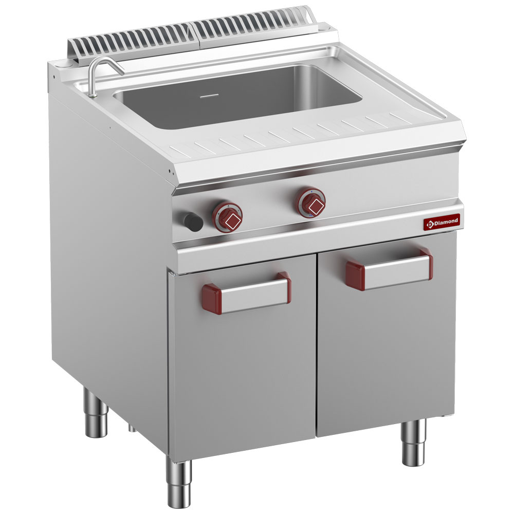 Gas pastakoger 40 liter på understel – 700x700 mm – Optima 700