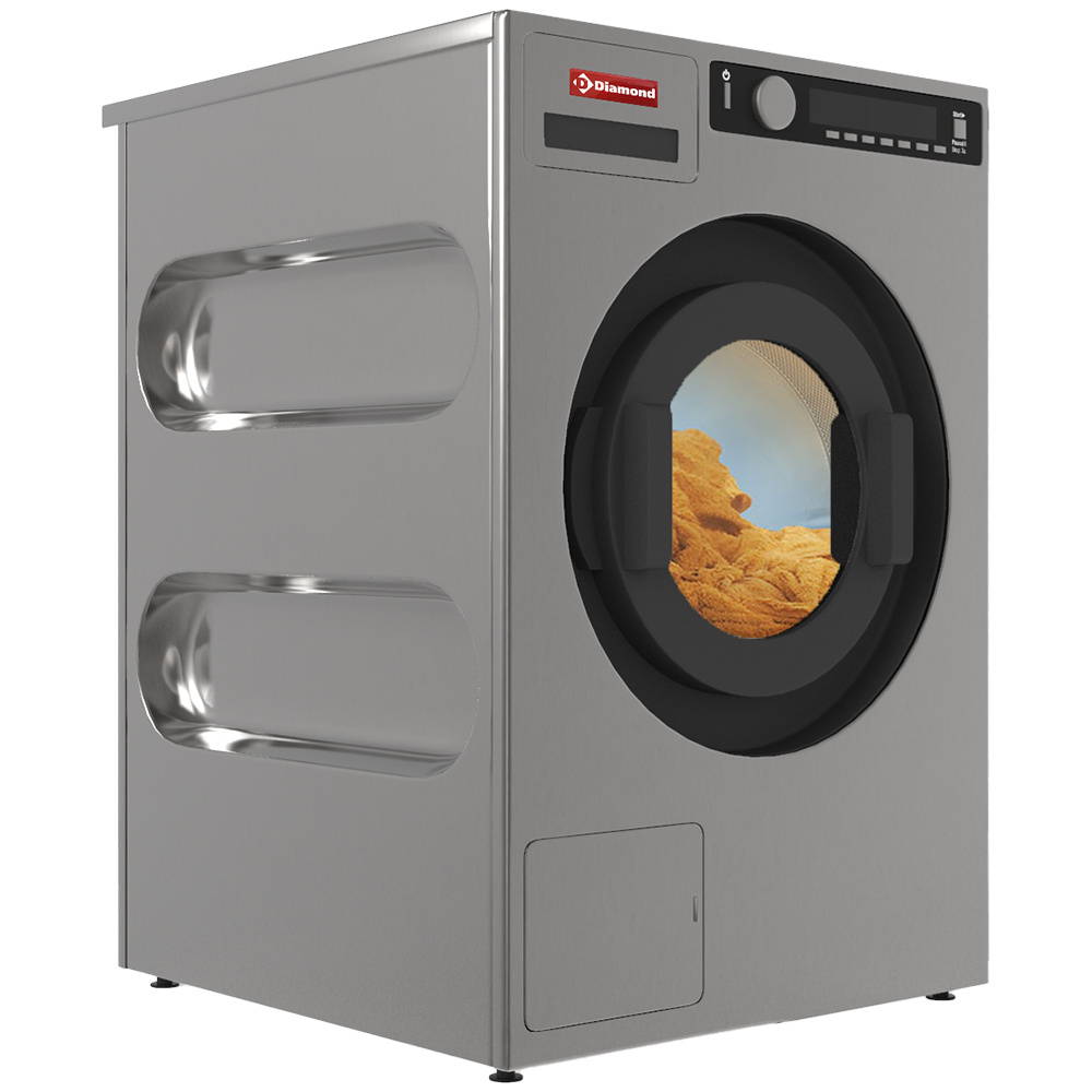 Industrivaskemaskine 6,5 kg med ActiveDrum, Wi-Fi og afløbspumpe – Inox-Titanium