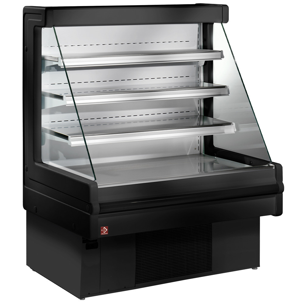 Lav åben vægkøler – Impulskøler til selvbetjening – 1200 x 750 x 1290 mm – Sort