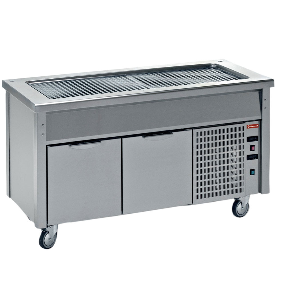 Køleelement med Kølebrønd og Underkøl – 1500 mm – 4x GN 1/1