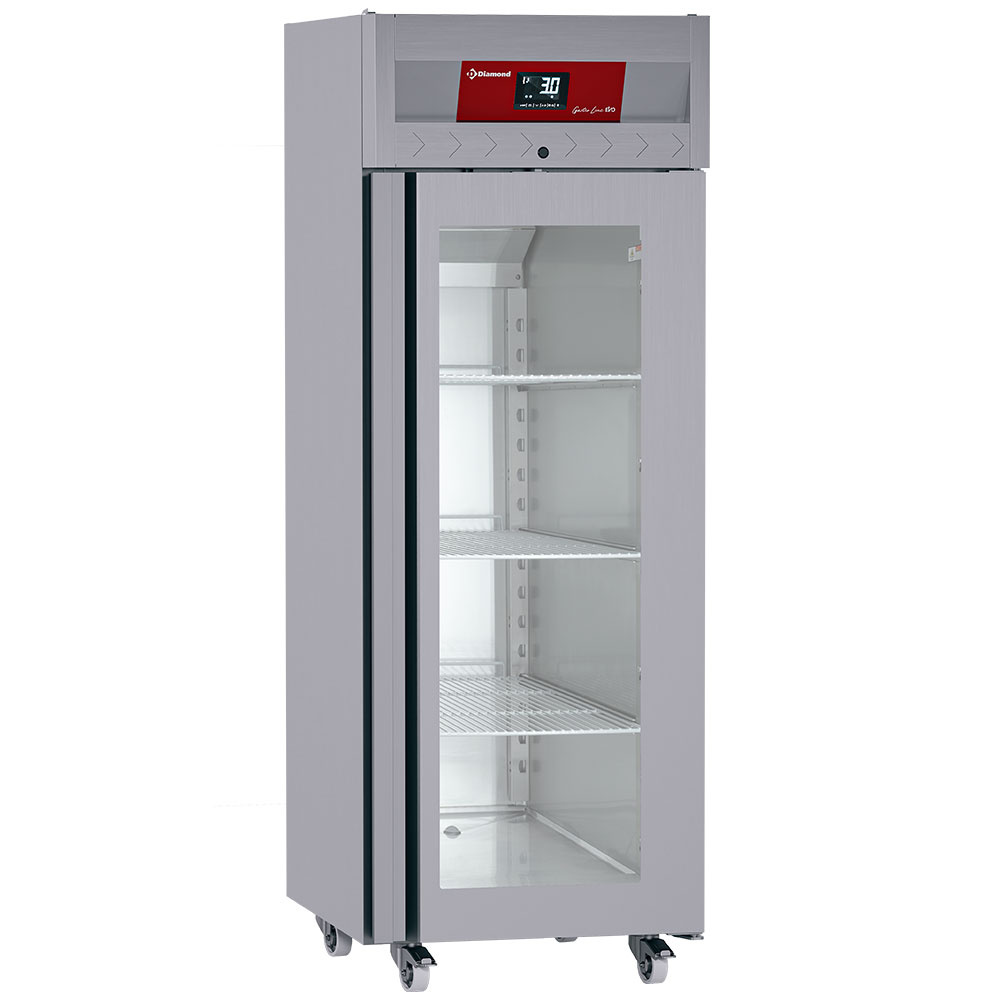 Køleskab med glaslåge 700 liter – GN 2/1 – på hjul – Energiklasse B – Diamond