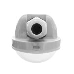 002-HET21-détail-big - Diamond Line Close-up of a small dome-shaped security camera with a circular lens in a gray housing and white dome base.