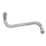 003CW8003-MT_DETAIL_2-big - Diamond Line Chrome-plated curved plumbing tube with threaded fittings on both ends, knurled nut on left side